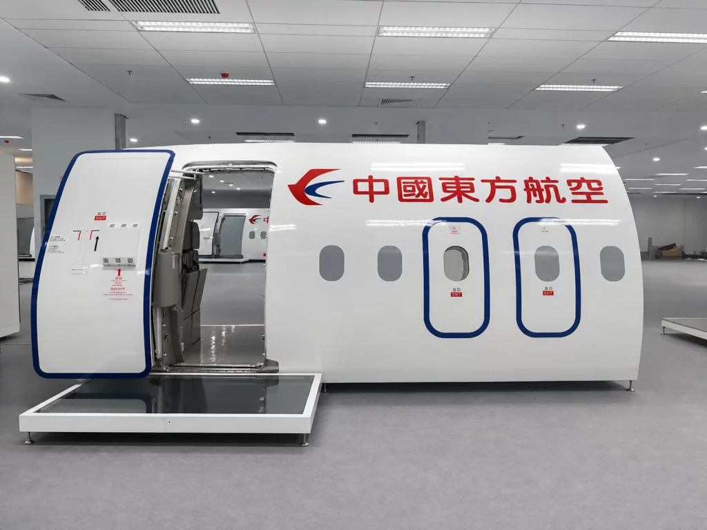 A320 with overwing exit simulator